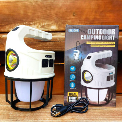 Кемпинговый ручной фонарь-лампа Outdoor camping light SL-008 (USB, солнечная батарея, 6 режимов работы, функция powerbank) продажа и отгрузка коробками кор/72шт